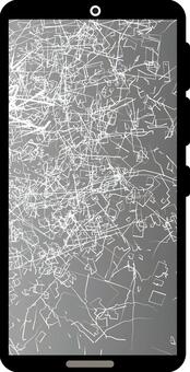 スマホ画面 スマホ,画面,割れる,ヒビ,破損,携帯,機器,リアルのイラスト素材