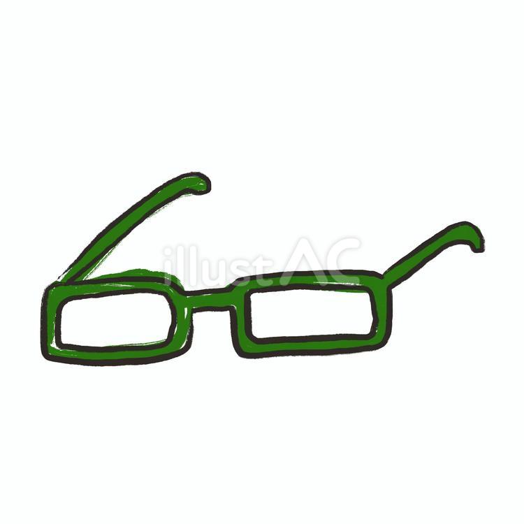 緑のメガネ 緑,メガネ,アイコンのイラスト素材