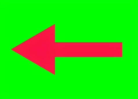 クロマキー矢印 矢印,クロマキー,赤,動画,方向,左,誘導,シンプル,素材のイラスト素材