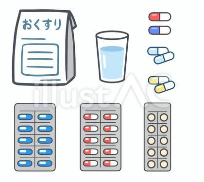 お薬と水のセット