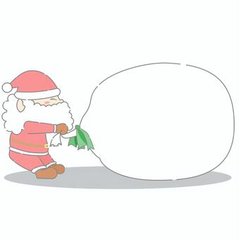 プレゼントを運ぶサンタクロース サンタ,プレゼント,運ぶ,重い,引っ張る,引きずる,１２月,クリスマス,季節,イラストのイラスト素材