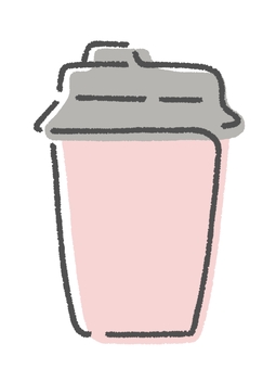Illustration, tumbler, cup, lid, 