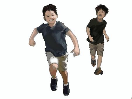 走る子供
