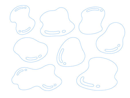 水たまりの形をした吹き出しセット 水たまりの形をした吹き出しセット 吹き出し,セット,水,液体,滴,ベクター,雫,雨,デザイン,背景のイラスト素材