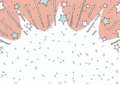 Illustration, concentration line, star, confetti, 