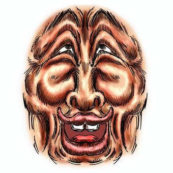 調子こく又は嫌味な表情パーツ 調子に乗る,陰湿,いじわる,ゲス,ゲス顔,嫌な人,嫌味,高慢,表情,感情のイラスト素材