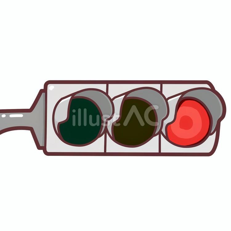 赤信号のイラスト 信号機,信号,赤信号のイラスト素材