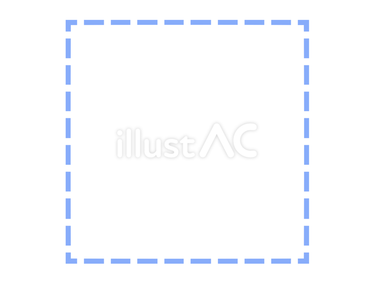 細い点線で描かれた正方形・四角形（水色） 四角形,多角形,正方形のイラスト素材