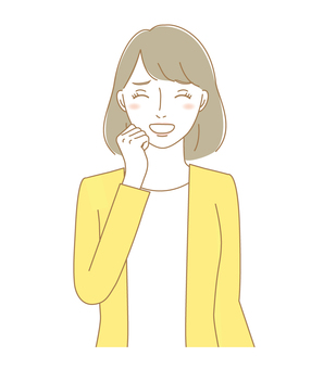 ちょっと困った笑顔の女性