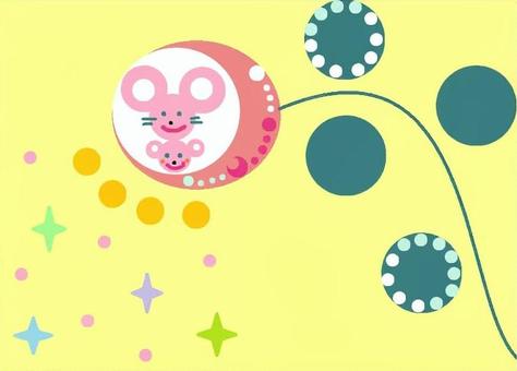 花ランプ 花,ネズミ,ランプ,光,植物,マル,灯す,照らすのイラスト素材