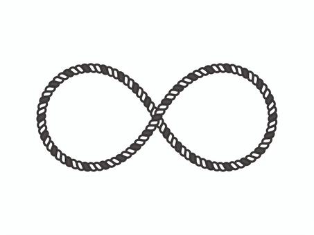 無限大マーク（トラロープ・細）03 無限大,インフィニティ,トラロープ,記号,アイコン,マーク,シンプル,文字のイラスト素材