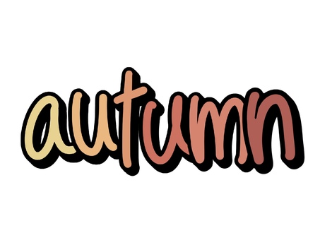 Autumn 秋　ロゴ（単品） autumn,ロゴ,文字,秋,茶系のイラスト素材