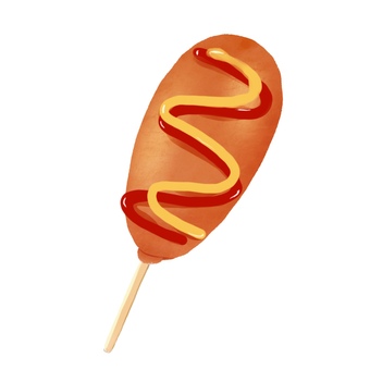 アメリカンドッグ アメリカンドッグ,食べ物,ケチャップ,マスタード,コーンドッグのイラスト素材