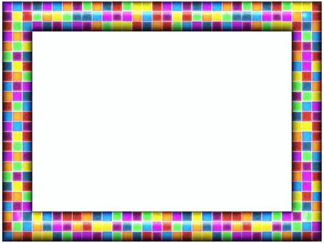 モザイクタイルのフレ−ム モザイク,タイル,フレ−ム,ポストカード,メッセージカード,飾り枠,あしらい,柄,パターン,ザラザラのイラスト素材