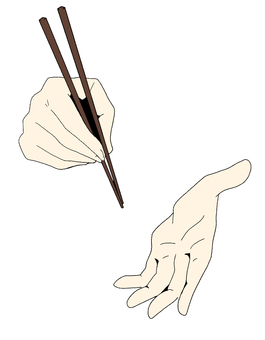 箸を持つ手 箸,持つ,手,ポーズ,人体,食べる,両手のイラスト素材
