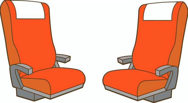 公共交通機関のシート 椅子,シート,座席,鉄道,新幹線,路面電車,地下鉄,モノレール,ライトレール,ケーブルカーのイラスト素材