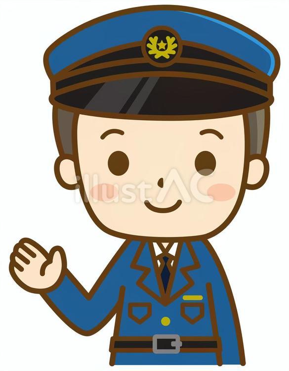 案内する警察官 警察官,警官,警察のイラスト素材