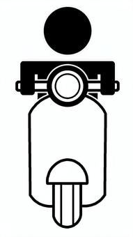 スクーター運転 人,人物,運転,走行,交通,スクーター,バイク,原付,乗り物,二輪のイラスト素材