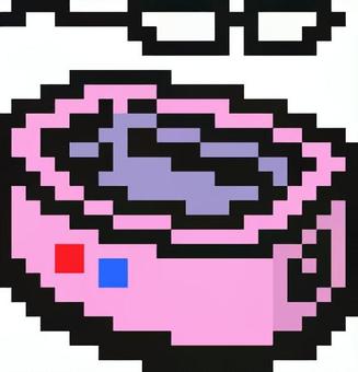 ドット絵のピンクのメガネクリーナーです。 ドット絵,メガネ,超音波,洗浄器,シンプル,クリーナー,家電,小型,清掃,洗浄のイラスト素材