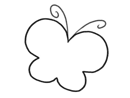 ゆるいちょうちょの線画