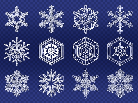 插图, 简单, 可爱的, 雪晶, 