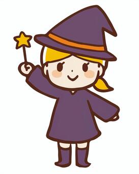 Illustration, halloween, witch, tiny, 