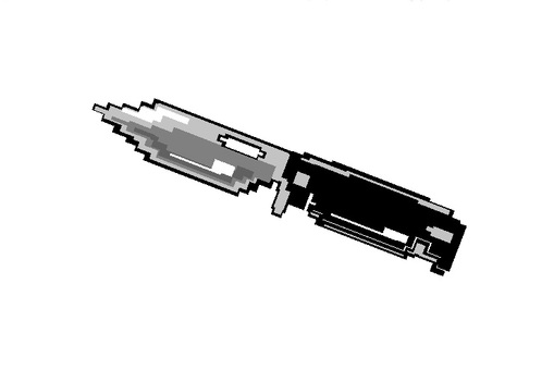 折り畳みナイフ ナイフ,刃物,武器,道具,アイテム,日用品,rpg,装備,ドット絵のイラスト素材