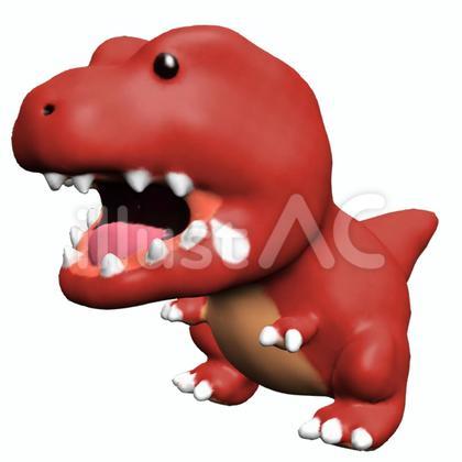 ゆるいティラノサウルス ななめ CG