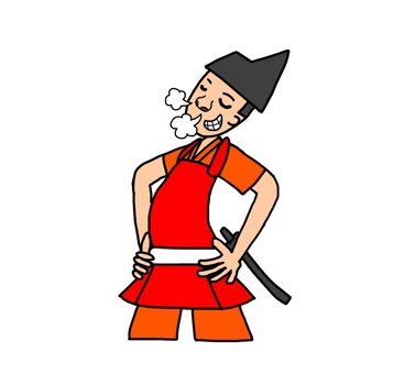 傲慢な鎌倉時代の雑兵 雑兵,侍,武士,鎧武者,兵士,戦士,日本,和風,歴史,日本史のイラスト素材