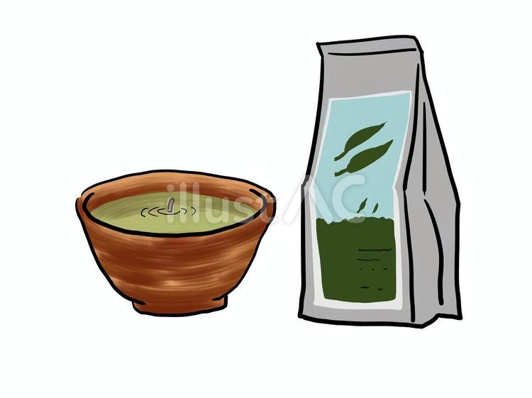 新茶 新茶,日本茶,茶柱のイラスト素材