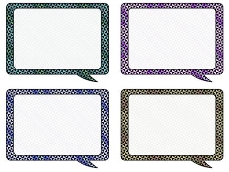 風車模様の吹き出し　セット 風車模様,吹き出し,フレ−ム,ポストカード,メッセージカード,チラシ,pop,柄,パターン,和風のイラスト素材