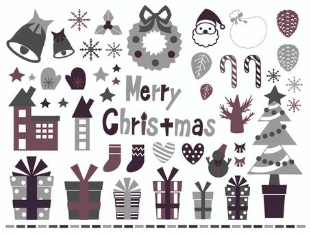 Christmas material set, , JPG and PNG