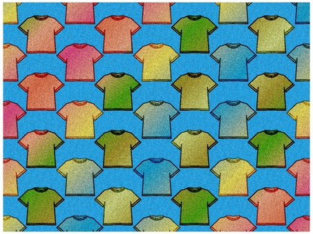 Tシャツの壁紙　水色 tシャツ,シャツ,半袖,柄,パターン,壁紙,背景,ポストカード,グラデーション,パステルカラーのイラスト素材