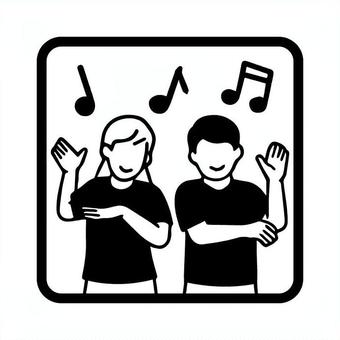 双子ダンスのアイコン ダンス,双子,子供,音楽,アイコン,シンボル,パフォーマンス,サイン,リズム,アクティビティのイラスト素材