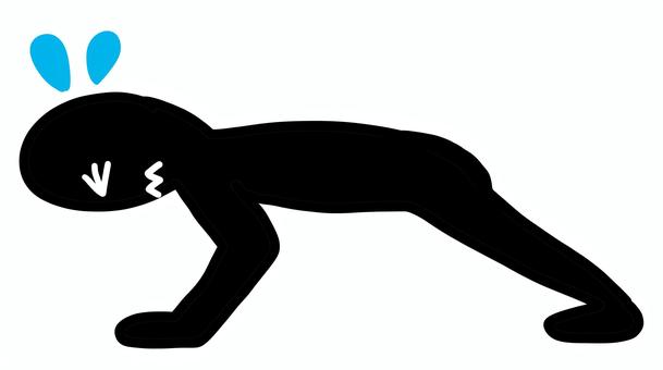 腕立て伏せ 腕立て伏せ,必死,男性,運動,筋トレ,シルエット,腕立て,人,汗,一生懸命のイラスト素材