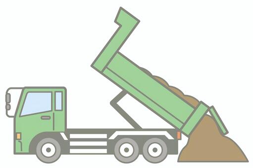ダンプアップするダンプカーのアイコン 働く車,トラック,ダンプ,土砂,砂利,砕石,運搬,運送,ダンプカー,ダンプアップのイラスト素材