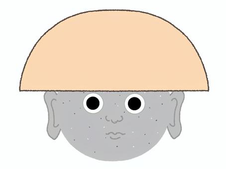 お地蔵さん お地蔵さん,耳,目,顔,可愛い,お知らせ用,宣伝用,pop調,手描き,挿絵のイラスト素材