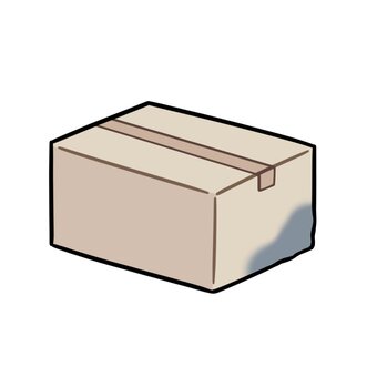 濡れてふやける荷物 段ボール,箱,荷物,荷造り,水濡れ,汚れ,トラブル,配送,通販,買い物のイラスト素材