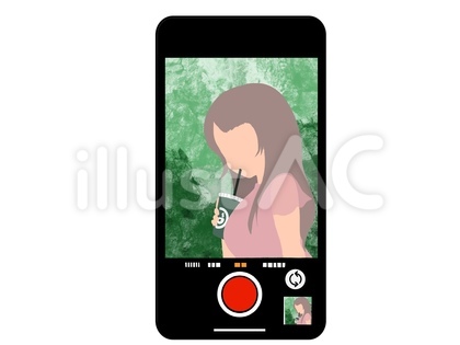 スマホで女性を撮影