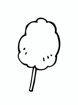 わたあめのぬりえ わたあめのぬりえ わたあめ,お菓子,ふわふわ,線画,シンプル,手描きのイラスト素材