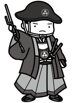 火付盗賊改方-2c 火付盗賊改方,武士,侍,時代劇,江戸時代,仕事,職業,兜,十手,刀のイラスト素材