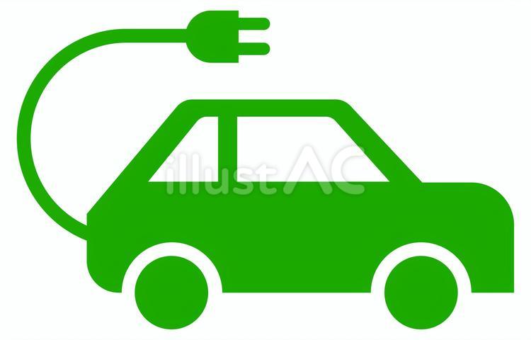電気自動車・EV・エコカーのアイコン03 電気自動車,ev,エコカーのイラスト素材