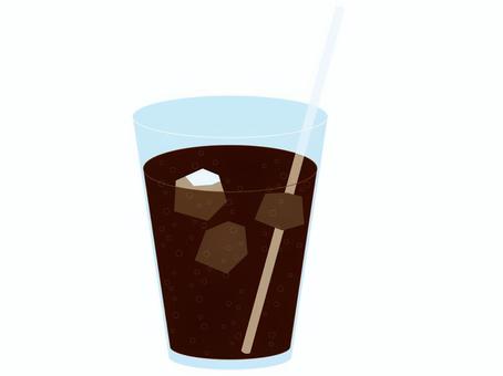 コーラ(ストロー) コーラ,炭酸,ジュース,飲み物,メニュー,ドリンク,氷,グラス,コップ,アイスのイラスト素材