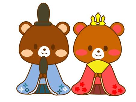 Hinamatsuri bear 2, hina matsuri, dolls, march 3, JPG and PNG