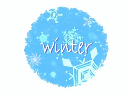 Illustration, l'hiver, hiver, icône, 