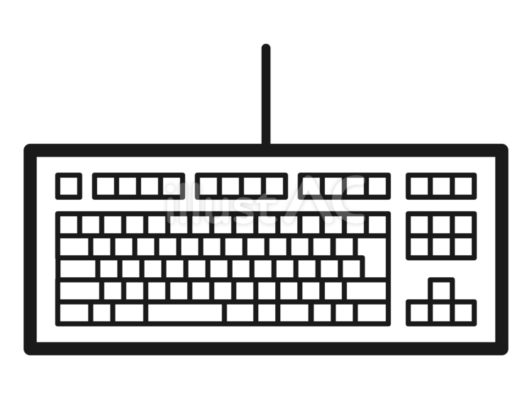 キーボードのアイコン（テンキー無し） キーボード,デスクトップ,アイコンのイラスト素材