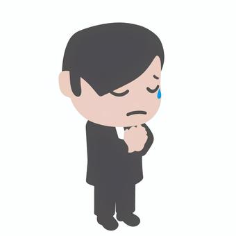 葬式で手を合わせる人 葬式,手を合わせる,祈り,供養,仏教,宗教,儀式,礼拝,追悼,悲しみのイラスト素材