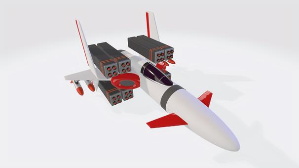 ランチャー8基とミサイル4発の戦闘機⑤ ランチャー8基とミサイル4発の戦闘機⑤ 戦闘機,かっこいい,sf,ジェット,ブースター,エンジン,コックピット,ミサイル,ランチャー,ロケットのイラスト素材