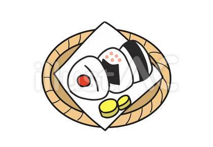 おにぎり、たくあんセット