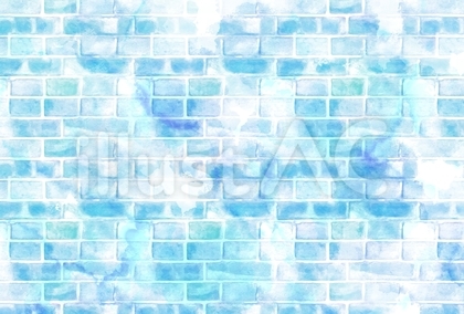 ゆめかわ透明水彩★レンガ模様の背景壁紙